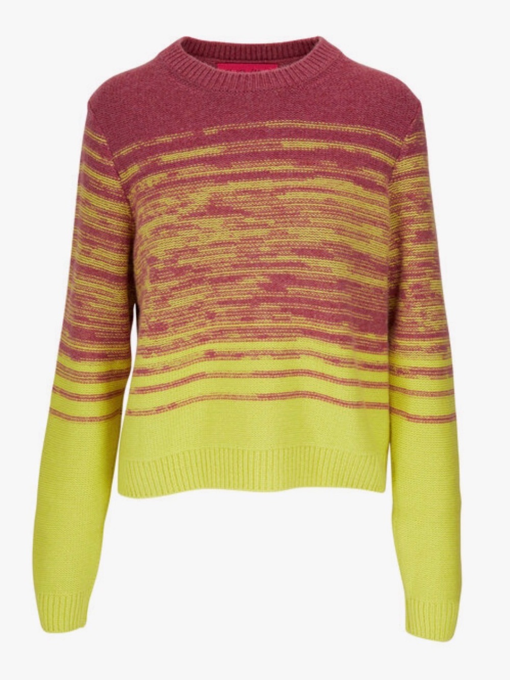 The Elder Statesman Cashmere Ombre Pink and Yellow Sweater